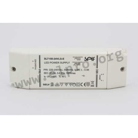SLT150-24VLG-E, Self LED drivers, 150W, IP20, constant voltage, SLT150-VLG-E series