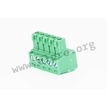 15EDGK-3.5-05P-14-00A(H), Degson terminal multiconnectors, pitch 3,5mm, 7A, 250V, screw-cage clamp principle, 15EDGK-3.5 series