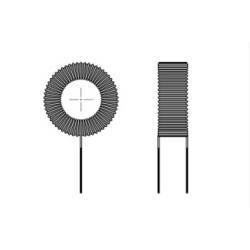51V17 49UH 3A, Radiohm current-compensated chokes, open mount, vertical, 51V series