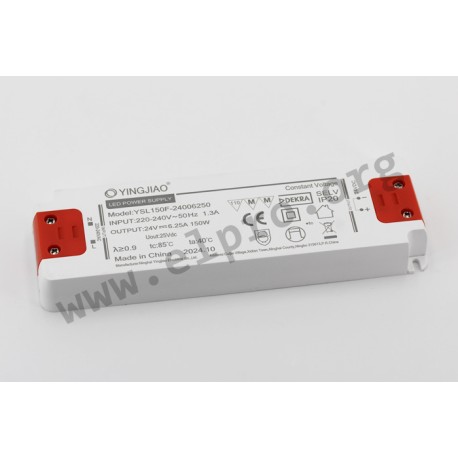 YSL150F-24006250, Yingjiao AC/DC-LED-Netzteile, CV, 132W oder 150W, IP20, YSL1050F Serie