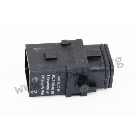 09100022706, HARTING connectors, crimp and screw connection, Han 1A series