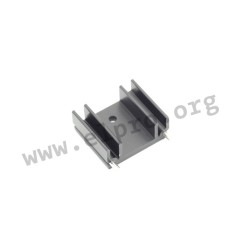 V6560W, Assmann WSW extruded heatsinks, for TO220, 29mm wide, with soldering pins, V6560 series