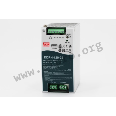 DDRH-120-32, Mean Well DC/DC converters, 120W, DIN rail housing, DDRH-120 series