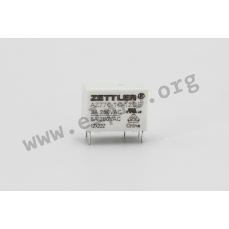 AZ770-1C-24DEK, Zettler PCB relays, 5A, 1 normally open contact, AZ770 series