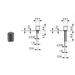 0034.4212, Schurter miniature fuse links, fast acting, radial, short terminals, MSF 125 series