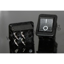 H150TALAAB, Arcolectric rocker switches, 16A 36A, for 22x30mm panel cut-out, 1550/1553/1560 series