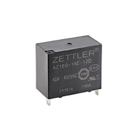 AZ160-1AE-12DE, Zettler PCB relays, 60A, 1x normally open contact (SPST-NO), 30,4x15,9x25,15mm, AZ160 series