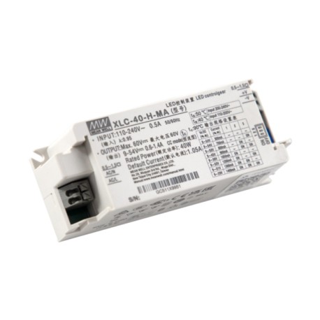 XLC-40-H-MA, Mean Well LED power supplies, 40W, constant power, adjustable, XLC-40-MA series