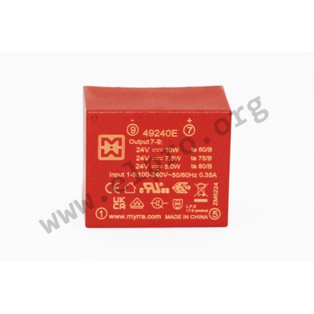 49120E, Myrra AC/DC converters, 5 to 20W, enclosed, 49xxxC / 49xxxE / 49xxxG series