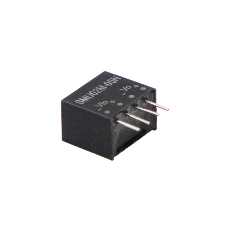 SMU02M-05N, Mean Well DC/DC converters, 2W, unregulated, SIP4 housing, SMU02-N series