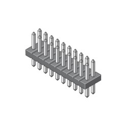 176-2-080-0-F-XS0-0820, MPE Garry pin headers, pitch 1,27mm, gold-plated, 176 series