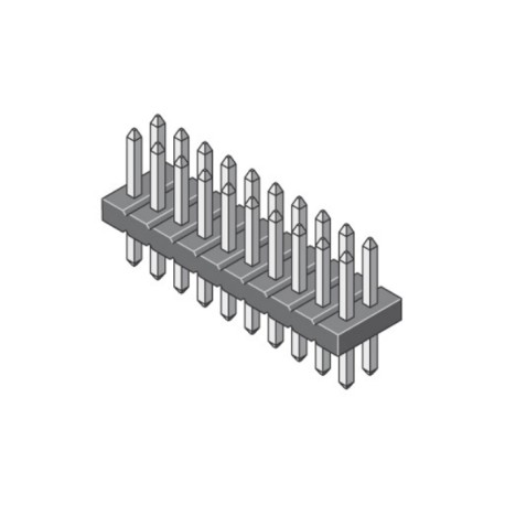 176-2-080-0-F-XS0-0820, MPE Garry pin headers, pitch 1,27mm, gold-plated, 176 series
