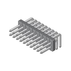176-4-080-0-F-XS0-0731, MPE Garry pin headers, pitch 1,27mm, gold-plated, 176 series