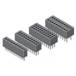 200-2-080-0-HTF-LS0, MPE Garry socket strips, pitch 1,27mm, turned contacts, gold-plated, 200 series