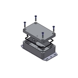 1550Z103F, Hammond metal housings, aluminium, black or silver, IP68, 1550ZF series