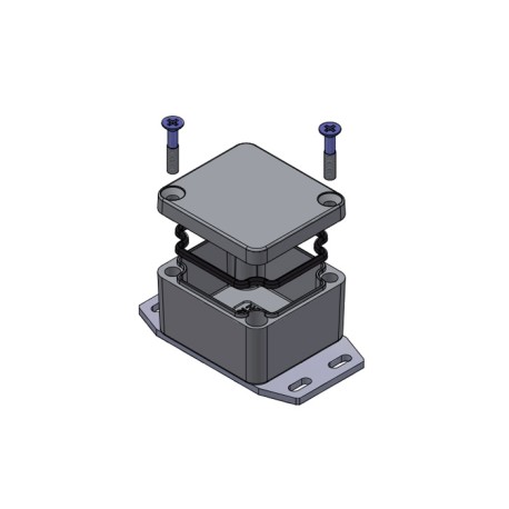 1550Z104FBK, Hammond metal housings, aluminium, black or silver, IP68, 1550ZF series