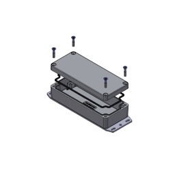 1550Z109FBK, Hammond metal housings, aluminium, black or silver, IP68, 1550ZF series