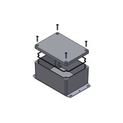 1550Z115F, Hammond metal housings, aluminium, black or silver, IP68, 1550ZF series