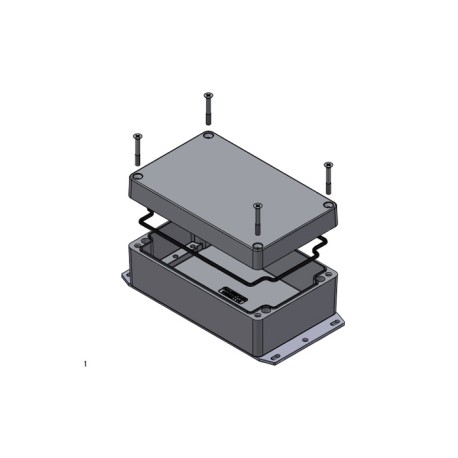 1550Z116FBK, Hammond metal housings, aluminium, black or silver, IP68, 1550ZF series