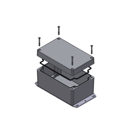 1550Z117FBK, Hammond metal housings, aluminium, black or silver, IP68, 1550ZF series