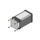 1455CS801BK, Hammond diecast extruded aluminium enclosures, with aluminium end panels, 1455 series 1455CS801BK