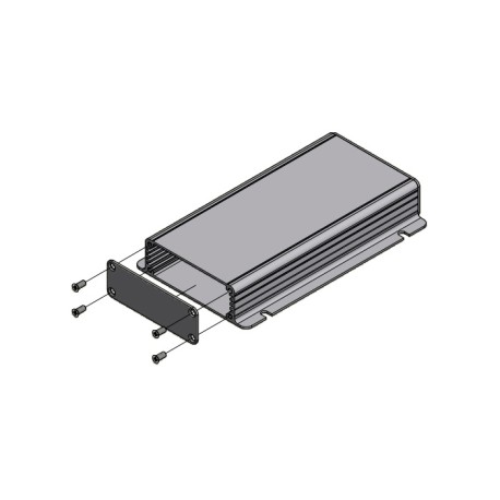1455JF1601, Hammond diecast extruded aluminium enclosures, with aluminium end panels, 1455 series