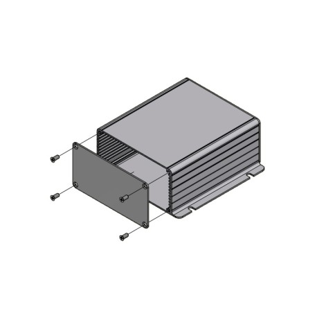 1455NF1201, Hammond diecast extruded aluminium enclosures, with aluminium end panels, 1455 series