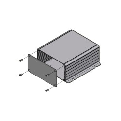 1455NF1201BK, Hammond diecast extruded aluminium enclosures, with aluminium end panels, 1455 series