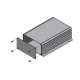 1455NF1601BK, Hammond diecast extruded aluminium enclosures, with aluminium end panels, 1455 series 1455NF1601BK