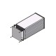 1455NS2201BK, Hammond diecast extruded aluminium enclosures, with aluminium end panels, 1455 series 1455NS2201BK