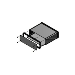 1455T1201, Hammond diecast extruded aluminium enclosures, with aluminium end panels, 1455 series