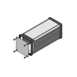 1455CS1202, Hammond diecast extruded aluminium enclosures, with aluminium end panels, 1455 series