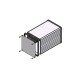 1455NS1602BK, Hammond diecast extruded aluminium enclosures, with aluminium end panels, 1455 series 1455NS1602BK