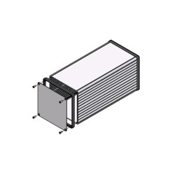 1455NS2202BK, Hammond diecast extruded aluminium enclosures, with aluminium end panels, 1455 series
