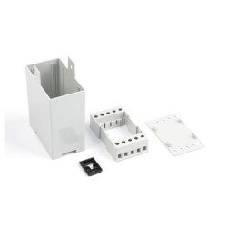 PR115G-S, Supertronic DIN rail housings, ABS, IP44, gray or black, PR_ series
