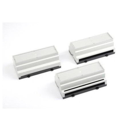 PT109BG-S, Supertronic DIN rail housings, ABS, IP44, various colours and dimensions, PT series