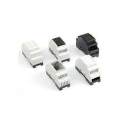 PT202EG-S, Supertronic DIN rail housings, ABS, IP44, various colours and dimensions, PT series