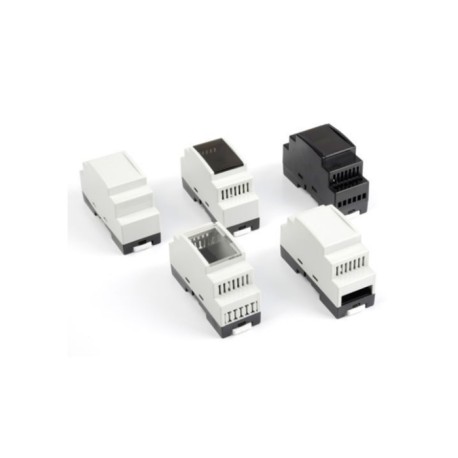 PT202EG-S, Supertronic DIN rail housings, ABS, IP44, various colours and dimensions, PT series