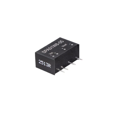 SPA01W8-15, Mean Well DC/DC converters, 1W, SIP6 housing, SPA01W8 and DPA01W8 series