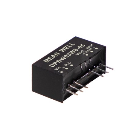 DPBW03W8-12, Mean Well DC/DC converters, 3W, SIP8 housing, SPBW03W8 and DPBW03W8 series