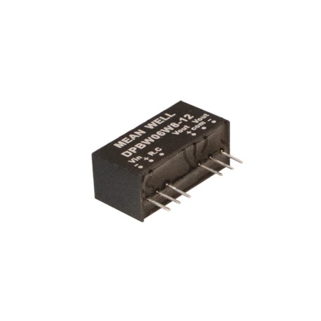 DPBW06W8-05, Mean Well DC/DC converters, 6W, SIP8 housing, SPBW06W8 and DPBW06W8 series