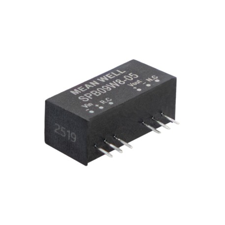SPB09W8-12, Mean Well DC/DC converters, 9W, SIP8 housing, SPB09W8 and DPB09W8 series