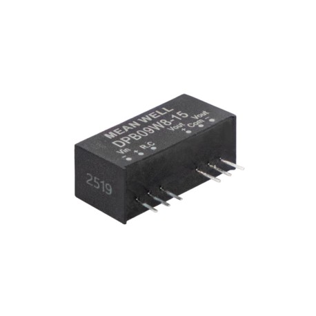 DPB09W8-12, Mean Well DC/DC converters, 9W, SIP8 housing, SPB09W8 and DPB09W8 series