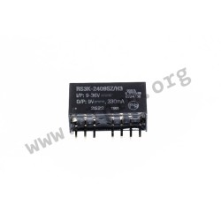 RS3K-243.3SZ/H3, Recom DC/DC converters, 3W, SIL8 housing, RS3K-Z series