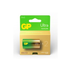 GPULT13A166C2, GP Batteries Alkali Manganese Round Cell Batteries, 1,5V/9V, Ultra G-Tech Alkaline series