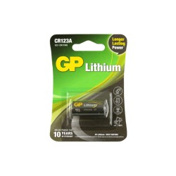 GPCR123AECO043C1, GP Batteries lithium manganese dioxide and lithium iron disulfide batteries, 1,5V/3V/9V, GPCR and GP07 series