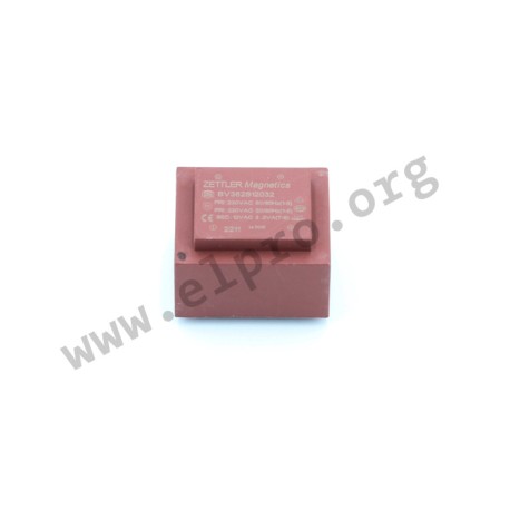 BV382S24032, Zettler PCB transformers, 3,2VA, EI 38/13,6