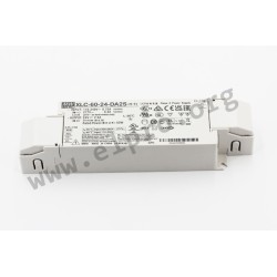 XLC-60-12-DA2S, Mean Well LED drivers, 60W, constant voltage, dimmable, DALI 2.0 interface, XLC-60 series