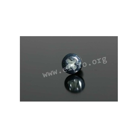 5103004016, Würth raised pan head screws, M2,5, steel with recessed cross (DIN 7985), SKM-S series