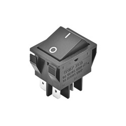 3077-K4P0L2T1C01B01GNBK, Chily Precision Rocker Switch, 20A, 3077 series